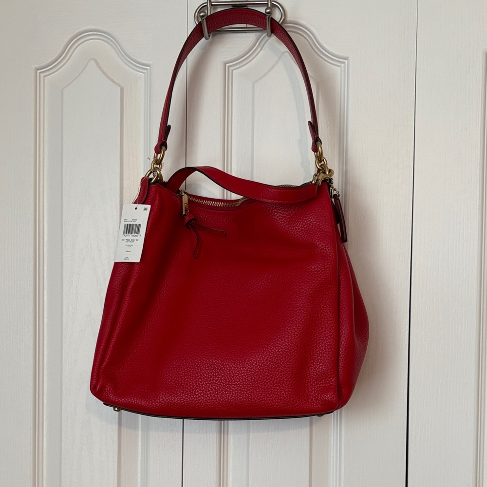 Coach electric red crossbody with dust bag